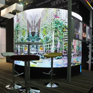 Outdoor Aluminum Round Light Box Wall Mounted Circular LED Sign for Real Estate Shop Front