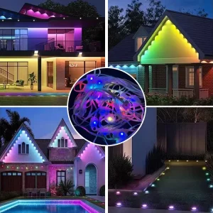Outdoor Building Facades Hotels Contour Decorations Remote Control IP67 Eave Lamp Christmas Lights 1W RGB LED Point Light Source
