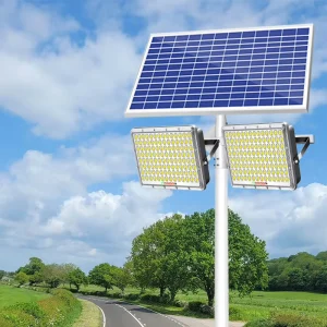Outdoor Commercial Lighting Solar Flood Light Remote Control Waterproof IP65 High Brightness LED Solar Outdoor Street Light