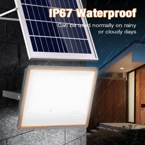 Outdoor Commercial Solar Flood Light 300W with Remote Control and IP67 Waterproof