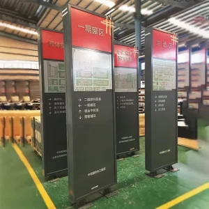 Outdoor Decorative LED Multi Sided Stainless Steel Customized Lightbox for Airport and Parking Lot Advertising