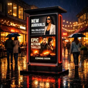 Outdoor Digital Signage and Displays LCD Kiosk Booth LED Lights Waterproof Digital Board for Advertising