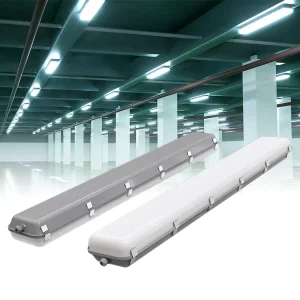 Outdoor Dimmable LED Tri-proof Light Fixture with Motion Sensor Vapor Tight Emergency Lamp