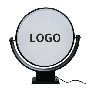 Outdoor Double Side Round 3D Advertising LED Vacuum Forming Blank Rotating Advertising Light Box
