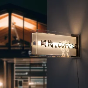 Outdoor Double Sided Acrylic Rectangle LED Advertising Light Box Hanging High Durability Low Power Consumption for Coffee Shop