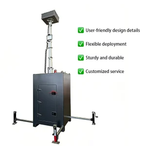 Outdoor Events Mobile Camera Tower with 6m Manual Mast Mounted HD Camera Monitoring