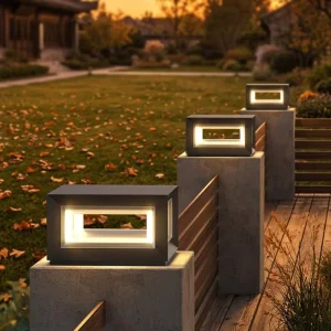 Outdoor Garden Light IP65 Waterproof Villa Pillar Light Column Lawn Lamp Stainless Steel LED Landscape Garden Light