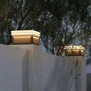Outdoor Gate Pillar Lights Lamp Rectangular IP65 Waterproof Garden Simple Villa Door Pillar LED Protective Pillar Light