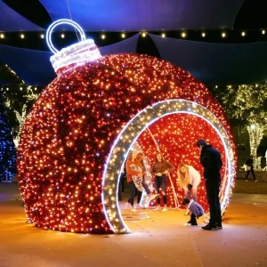 Outdoor Giant LED Christmas Bulb Lighted Motif PVC IP68 Waterproof Wedding Decoration Commercial Landscape Halloween Yard Light