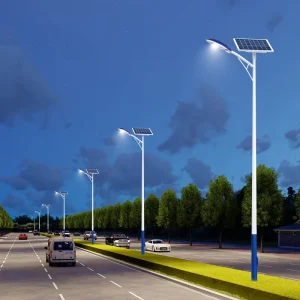 Outdoor High Power Tianbao 100W 5m IP67 Solar LED Street Lamp with Battery and Aluminum Construction for Rural Reconstruction