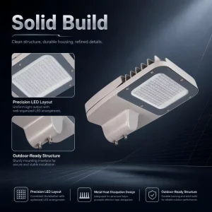 Outdoor IP65 Aluminum Body AC Power Road Lighting LED Street Light CE Certified for Highway Parking Lot