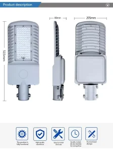 Outdoor IP65 Waterproof LED Solar Light 4000 Lumens Motion Sensor Aluminum Battery Powered Garden Street Light