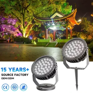 Outdoor IP65 Waterproof Modern Landscape Tree Spot Lights 6W 12W 18W 36W RGB Color Changing Led Tree Lights Garden Uplight