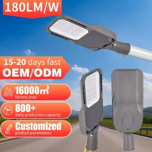 Outdoor IP65 Waterproof Road Lighting Street Light 180lm w High Lumen LED Street Lamp AC 85 265V LED Street Light