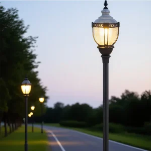 Outdoor IP65 Waterproof Street Lantern Spotlights Warm White Solar Light Lawn LED Garden Lamp