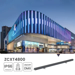 Outdoor IP66 Rated Aluminum LED Linear Wall Washer RGB Light Recessed Dimmable High CRI 80 Fixture for Architectural Lighting