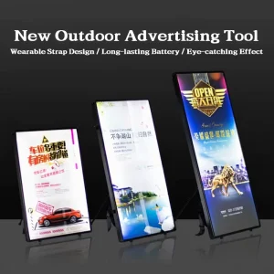Outdoor Indoor Aluminum Frame Portable High Brightness Energy saving Business Advertising LED Screen Rectangle Light Box