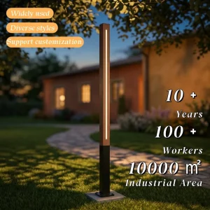 Outdoor Ip65 Street Lamp Lawn Patio Yard Walkway Landscape Waterproof Outdoor Solar Power Garden Light with Pole