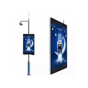 Outdoor LED Billboard LED Displays P2.5 P3 P4 Lamppost Street Pole Advertising Road Light Pole LED Screen