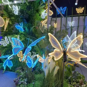 Outdoor LED Butterfly Home Decoration Colorful Simulated Moving Wings Waterproof Landscape Lighting