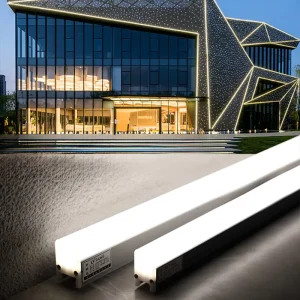 Outdoor LED Linear Light Aluminum Shell with Acrylic Enclosure for Garden Building Outline Lighting