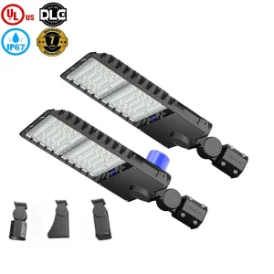 Outdoor LED Parking Lot Street Light IP67 Aluminum Body Lamp Pole Mounted Area Lighting Fixture 100W-300W for Road Use