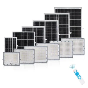 Outdoor LED Solar Flood Light Waterproof Aluminum 50W 100W 200W 300W 500W IP65 Rating for Garden Street Lighting