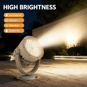 Outdoor LED Spotlight IP65 Commercial Plaza Garden Tree Uplight With Pedestal Base Exterior Flood Lamp 3 108W Matrix UB