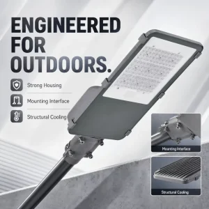 Outdoor LED Street Light Wide Beam Waterproof High Lumen Long Lifespan Factory OEM for Road Parking Yard Low MOQ