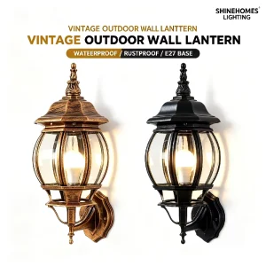 Outdoor LED Wall Lamps Waterproof Exterior Wall Sconce Vintage Aluminum Porch Light Fixture for Garden Patio Villa