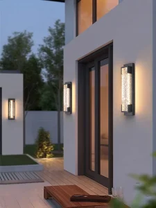 Outdoor LED Wall Light IP65 Waterproof Modern Minimalist Stainless Steel Acrylic Crystal Cover Villa Porch Courtyard Garden