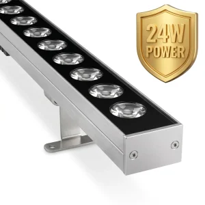 Outdoor LED Wallwasher Light IP66 24W Linear RGB Wall Washer Bar for Architectural Building Facade Lighting