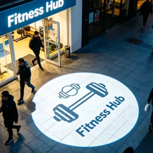 Outdoor Laser Advertising Light for Shopping Mall and Gym Signs