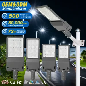 Outdoor Lighting Fixture Waterproof IP66 Die cast Aluminum 50W 100W 150W 200W Project LED Street Light