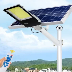 Outdoor Lighting IP65 Waterproof Outdoor Solar Street Light Garden Parking Lot Public Road Street Lighting 100W 200W LED Flood