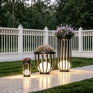 Outdoor Lighting LED IP65 Waterproof Garden Villa Courtyard Outdoor Floor to Ceiling Terrace Flower Pot Light