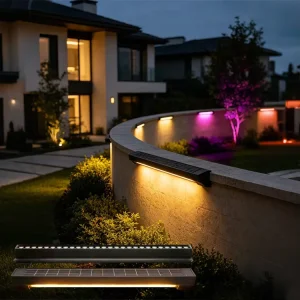 Outdoor Linear Solar Light Waterproof for Exterior Wall Washing Courtyard Projects and Architectural Wall Lighting