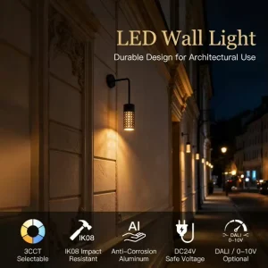 Outdoor Manufacturer China Aluminum Wall Sconce Lamp Nordic Wall Lamp IP65 DC24V 5W