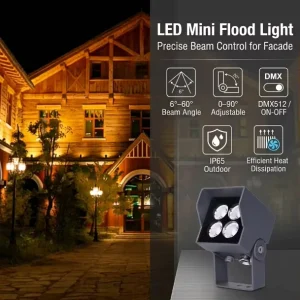 Outdoor Mini 99x65x70mm Square Architectural Lighting Flood Light IP65 LED Project Light for Landscape 9W 12W