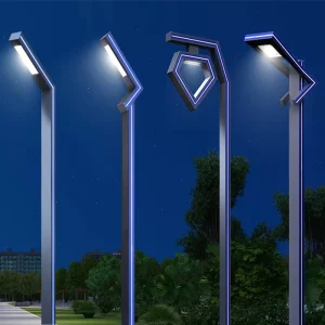 Outdoor Modern Pillar Shaped Aluminum Profile LED Courtyard Lamp Garden Landscape Street Lamp