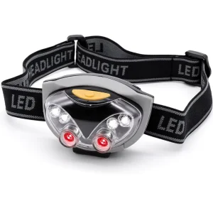 Outdoor Multifunctional Portable Red Warning USB Rechargeable Night Running Fishing ABS Flashlight LED Headlamp