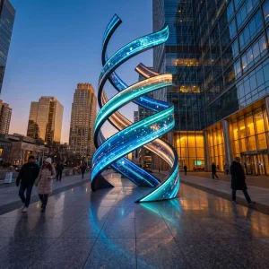 Outdoor P2.5 P3 P4 Flexible Led Display Screen IP65 240x120mm 3840Hz System for City Plaza Public Art Sculpture