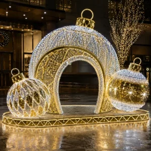 Outdoor PVC LED Ball Arch IP67 Multi Color Christmas Decorative Lights Animal Theme for Theme Parks Festivals Shopping Malls