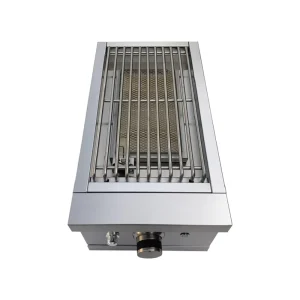 Outdoor Propane Gas Ceramic Infrared BBQ Grill LED Lights Side Burner Stainless Steel 20,000 BTU Electronic Pulse