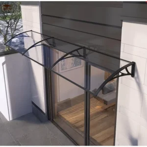 Outdoor Retractable Awning Polycarbonate Sail UV Protection for Patio Window Door Canopy Cover