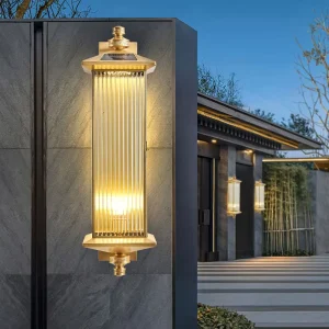 Outdoor Sconces Aluminum Glass Waterproof Outdoor Wall Lights Exterior Wall Mounted Lamp