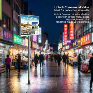 Outdoor Solar LED Advertising Light Box High Brightness Waterproof Street Mall Plaza Use