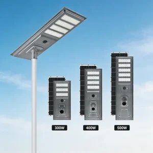 Outdoor Solar Street Light All in One Solar Lights Lighting IP65 300W 400W 500W Road Garden Lamp Aluminum Integrated Streetlight