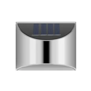 Outdoor Stainless Steel 4LED Decorative Step Solar LED Wall Lights for Garden Stair Lamp Outdoor Fence