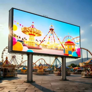 Outdoor Street Pole Advertising Full Color LED Display Screen